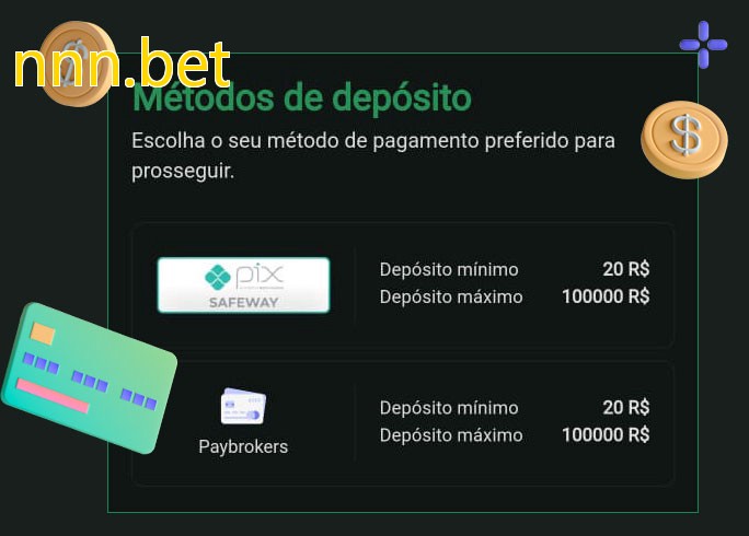 O cassino nnn.betbet oferece uma grande variedade de métodos de pagamento